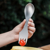 Boundless Voyage Titanium Spork 3-in-1 Fork, Spoon, Knife Cutlery Combo Ultra Lightweight Camping Utensil Ti1064T