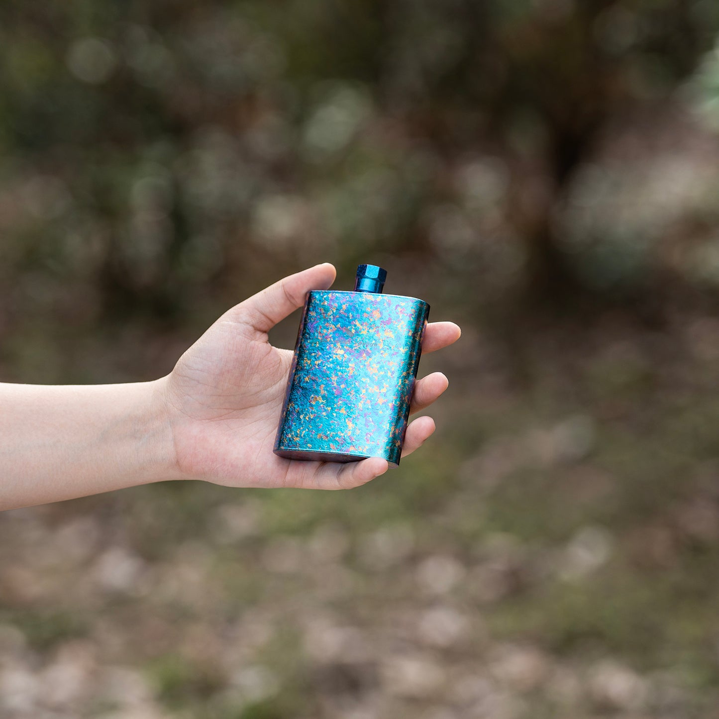 Boundless Voyage Titanium Colorful Flask 100ml Ultralight Mini Ti Flagon for Outdoor Travel Water Juice Whiskey Wine Pot Bottle 100ml Ti3262D