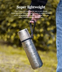 Boundless voyage Titanium Vacuum-Insulated Beverage Bottle Large Capacity 510ml Outdoor Portable Vacuum Flask water bottles Hiking water bottle Ti3011D