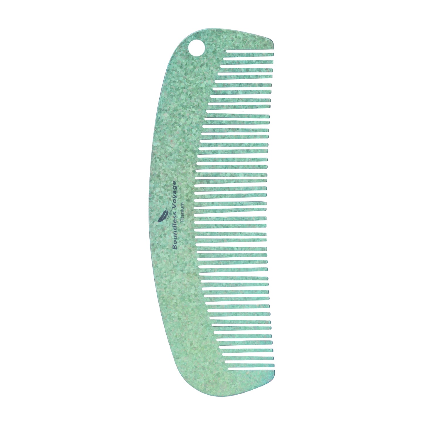 Boundless Voyage Titanium Crescent Comb, Unisex Hair & Beard Styling Comb for Daily Home Use and Travel Carry Ti9011B