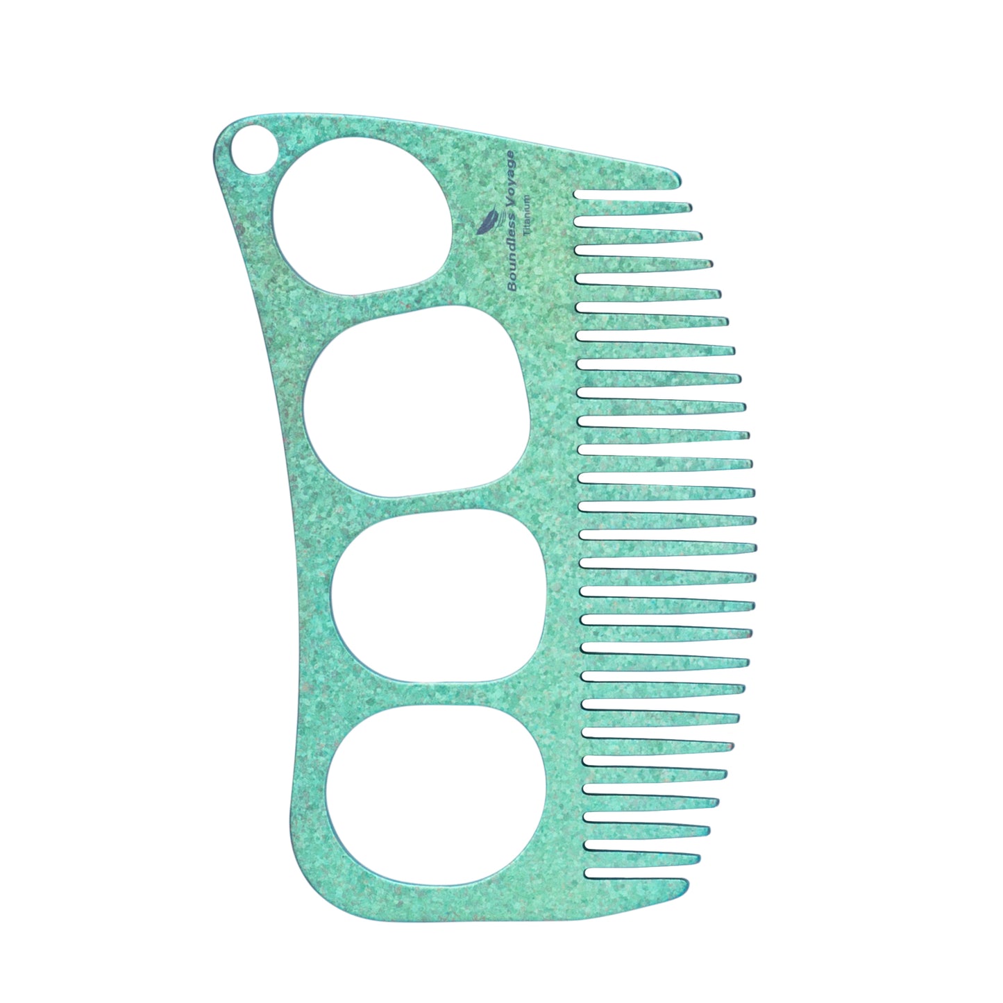 Boundless Voyage Titanium Crescent Comb, Unisex Hair & Beard Grooming Comb for Household Daily Use and Travel Carry