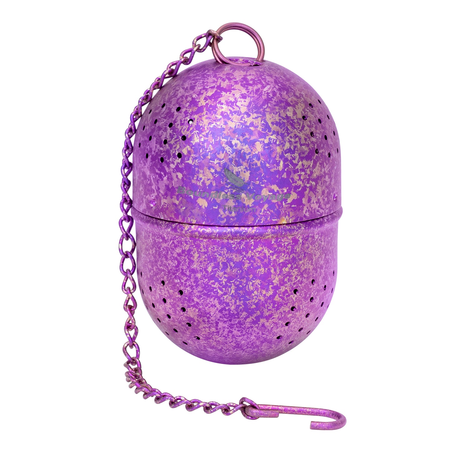 Boundless Voyage Ultralight Titanium Tea Ball Infuser with Extended Chain, Fine Mesh Strainer for Loose Tea & Spices, Reusable Filter for Mugs Teapots Home Kitchen Teaware Ti3207A