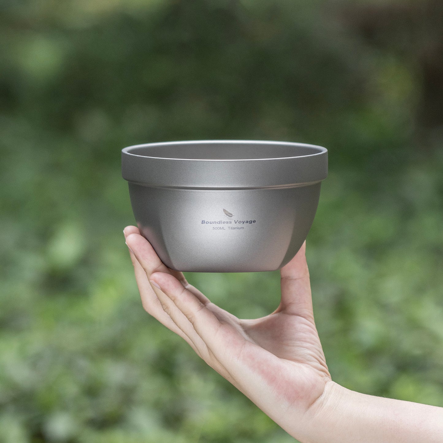 Boundless Voyage Sandblasted Double Walled Pure Titanium Bowl 500ml / 800ml | Ultralight Portable Metal Tableware for Oatmeal, Rice, Soup, Outdoor Camping & Daily Home Use Ti1161T-Ti1163T