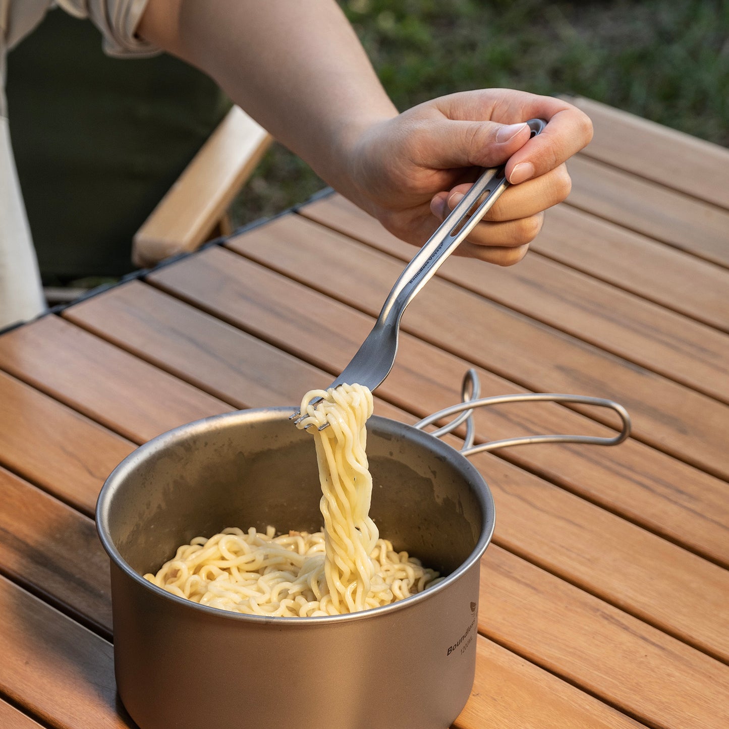 Boundless Voyage Ultralight Titanium Cutlery Set , Knife Spoon Fork Chopsticks Portable Tableware for Camping Travel  Ti1124T/Ti1125T