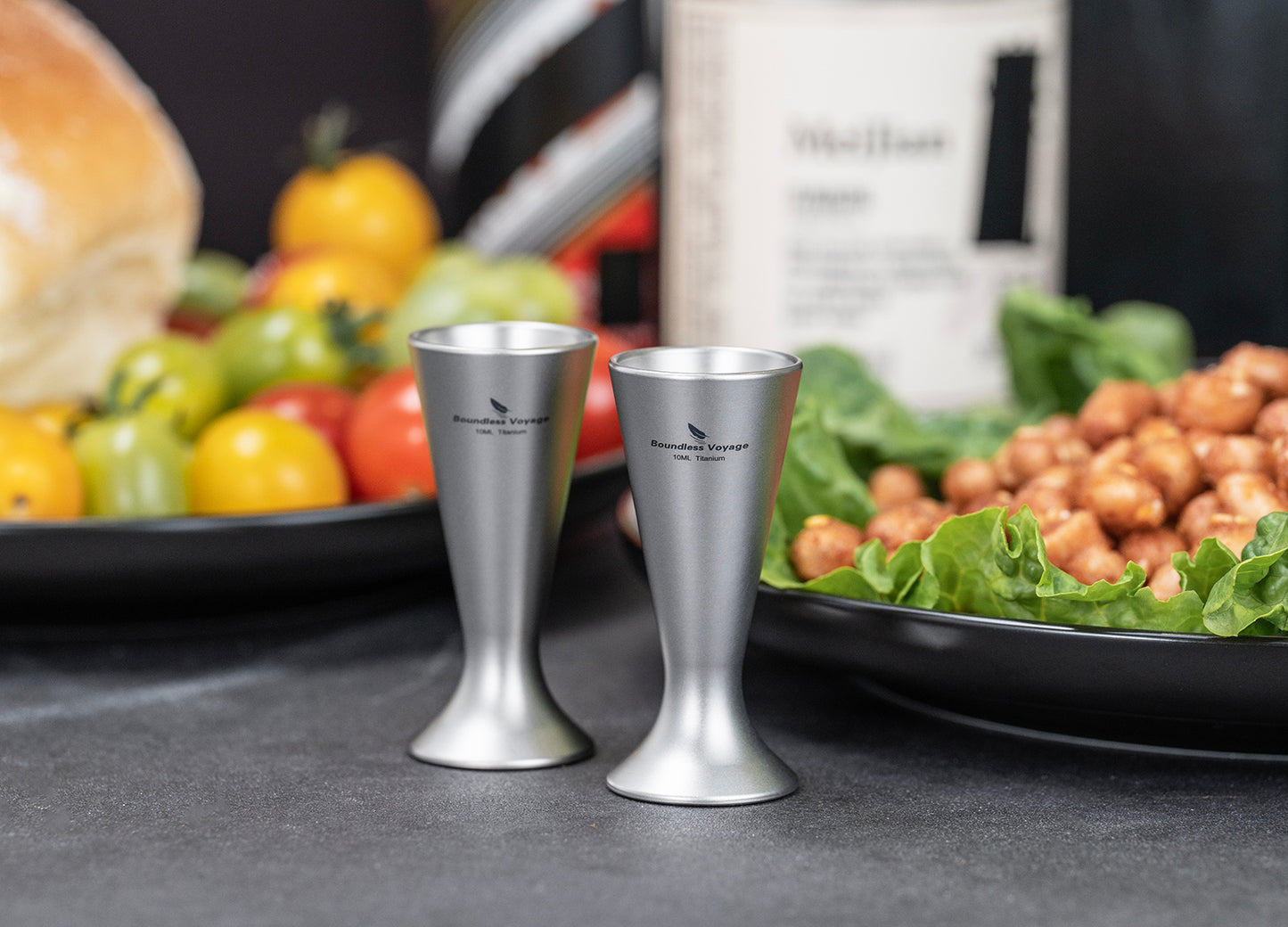 Boundless Voyage Titanium Mini Shot Glasses Cups Wine Drinking Cups Shooters Small Fancy Tequila Whiskey Shot Glasses Drinkware Ti3079D/Ti3079A