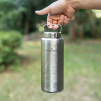 Boundless Voyage Titanium Water Bottle 1050ml/35.5 oz with Handle Outdoor Leak-Proof Wide Mouth Sport Drinking Bottle Camping Tea Coffee Canteen Kettle for Hiking Climbing Running Ti3006D