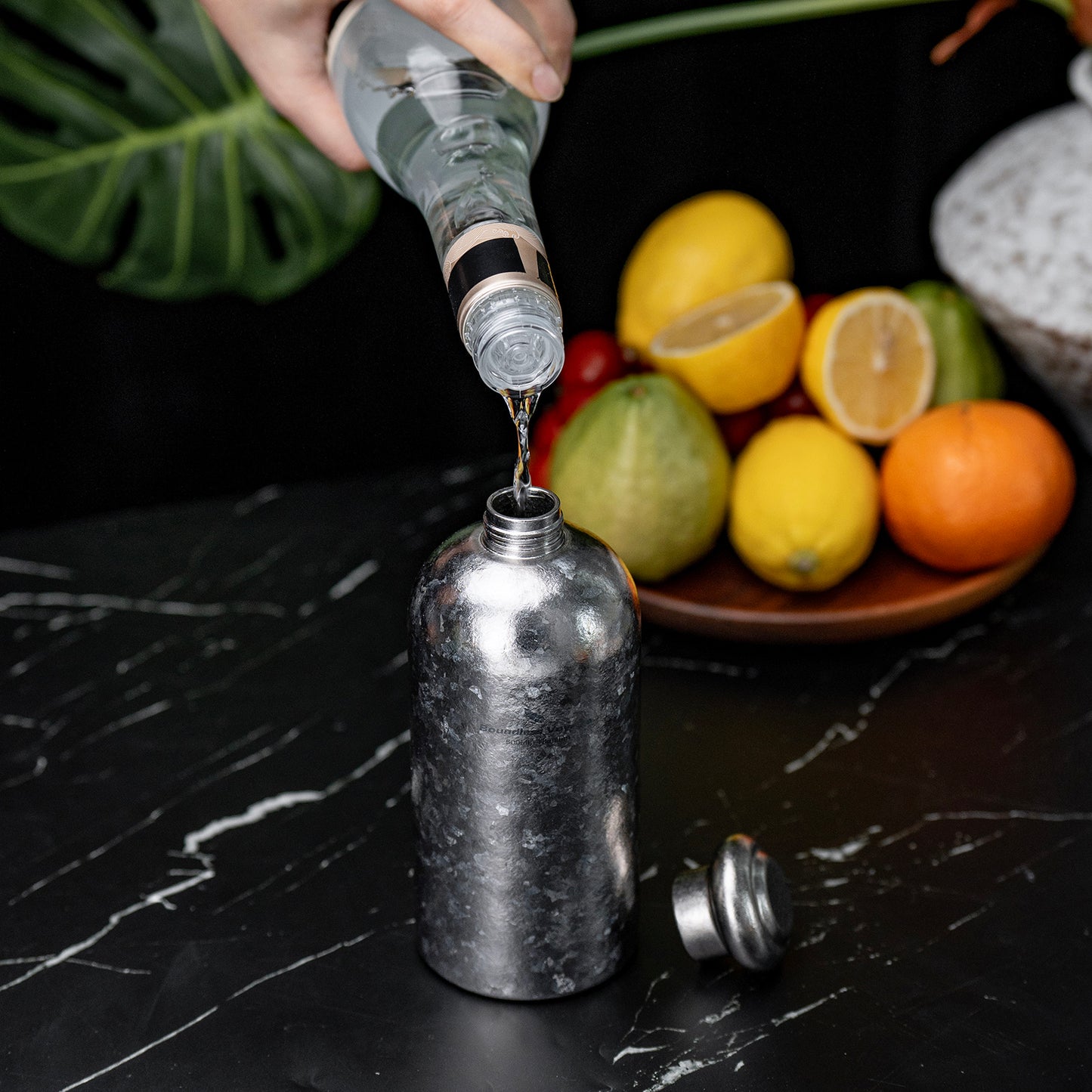 Boundless Voyage 500ml Coating-Free Titanium Flask bottle, Leakproof Narrow Mouth Portable Liquor Bottle for Travel Camping Hiking Ti3268A