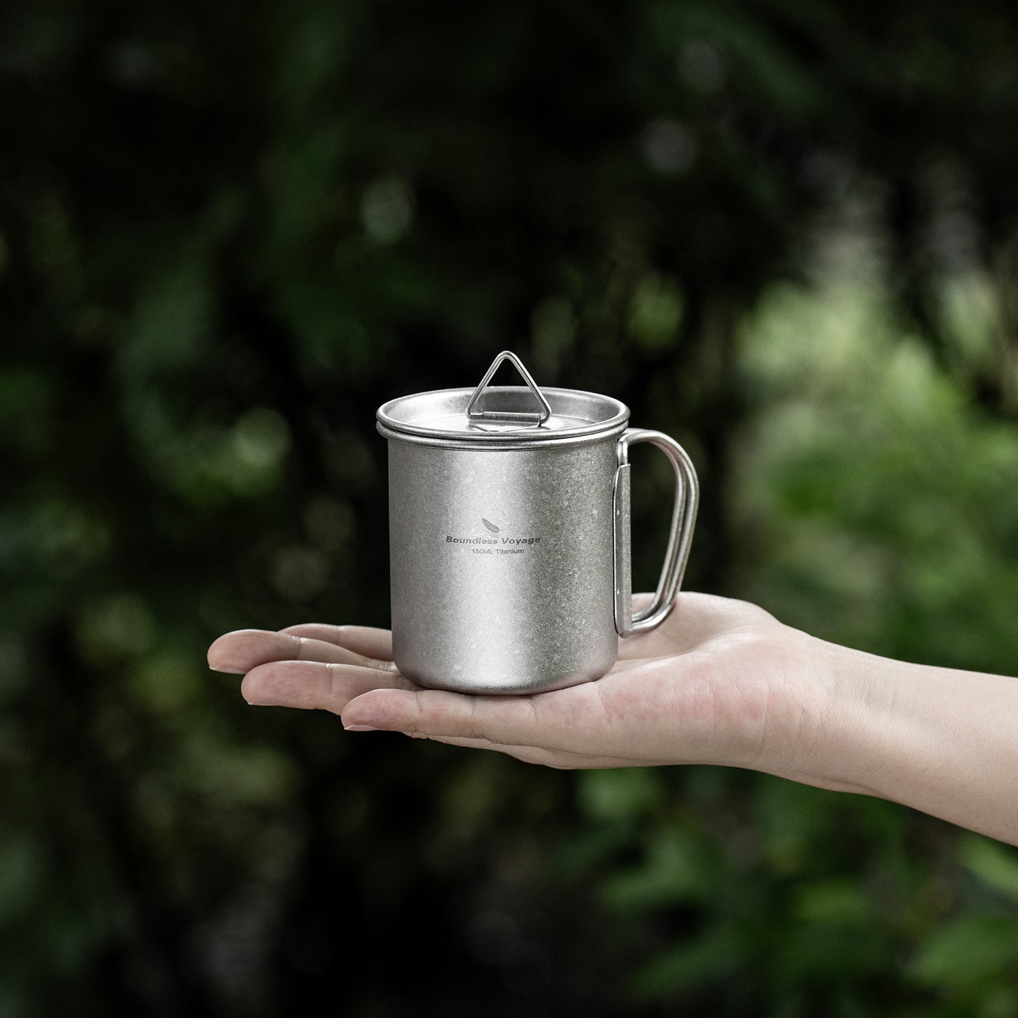 Boundless Voyage Titanium Mug with Lid Crystalline Finish 150ml to 950ml Ultralight for Camping Hiking Ti3038D Ti3043D