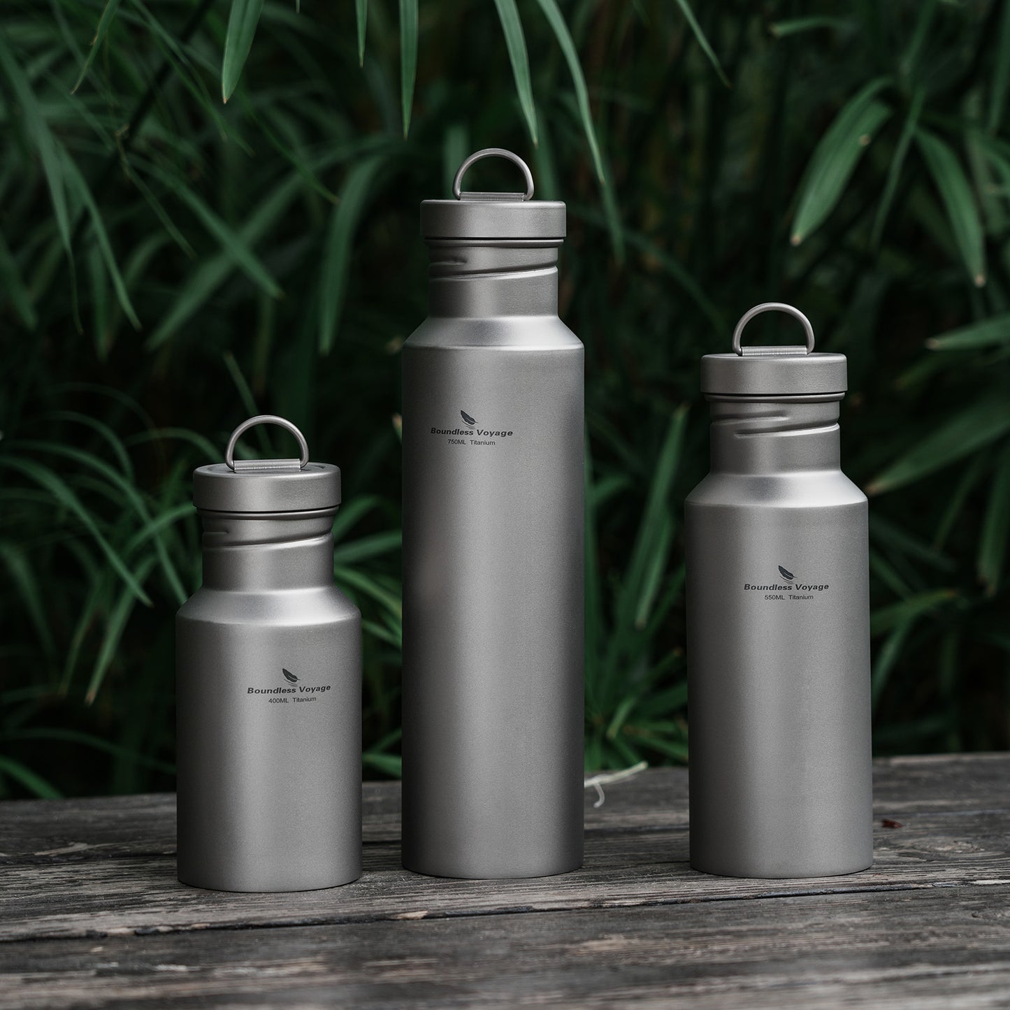 Boundless Voyage Titanium Water Bottle with Lid Reusable Sport Drinking Bottle for Camping Hiking Picnic Climbing Running Tea Coffee