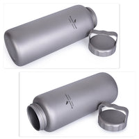 Boundless Voyage Titanium Water Bottle 1050ml/35.5 oz with Handle Outdoor Leak-Proof Wide Mouth Sport Drinking Bottle Camping Tea Coffee Canteen Kettle for Hiking Climbing Running Ti3006D