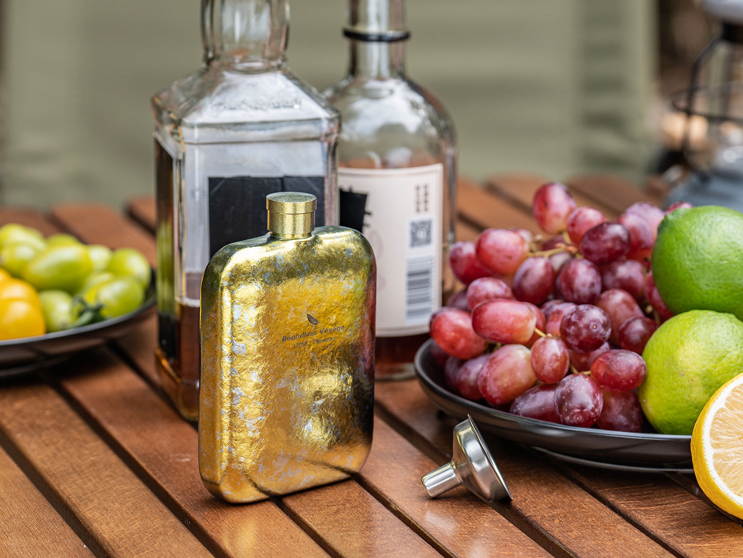 Boundless Voyage Titanium Hip Flask 170ml Small Liquor Flask Bottle for Whiskey Vodka Wine Portable Travel Outdoor Ultralight Pocket Drinkware for Men & Women Ti3263D