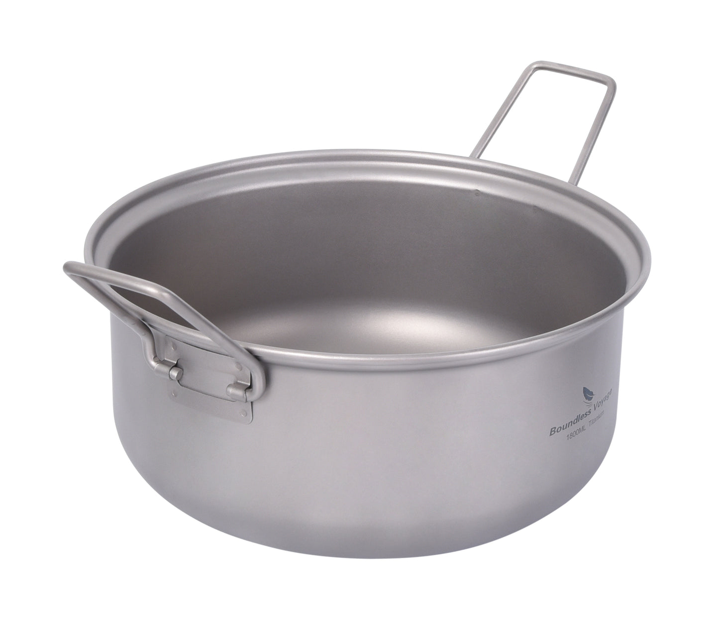 Boundless Voyage 1800ml Titanium Stockpot Steamer Set with Lid, Ultralight Outdoor Soup Pan Mess Kit for Camping, Stovetop & Campfire Use Ti2058C