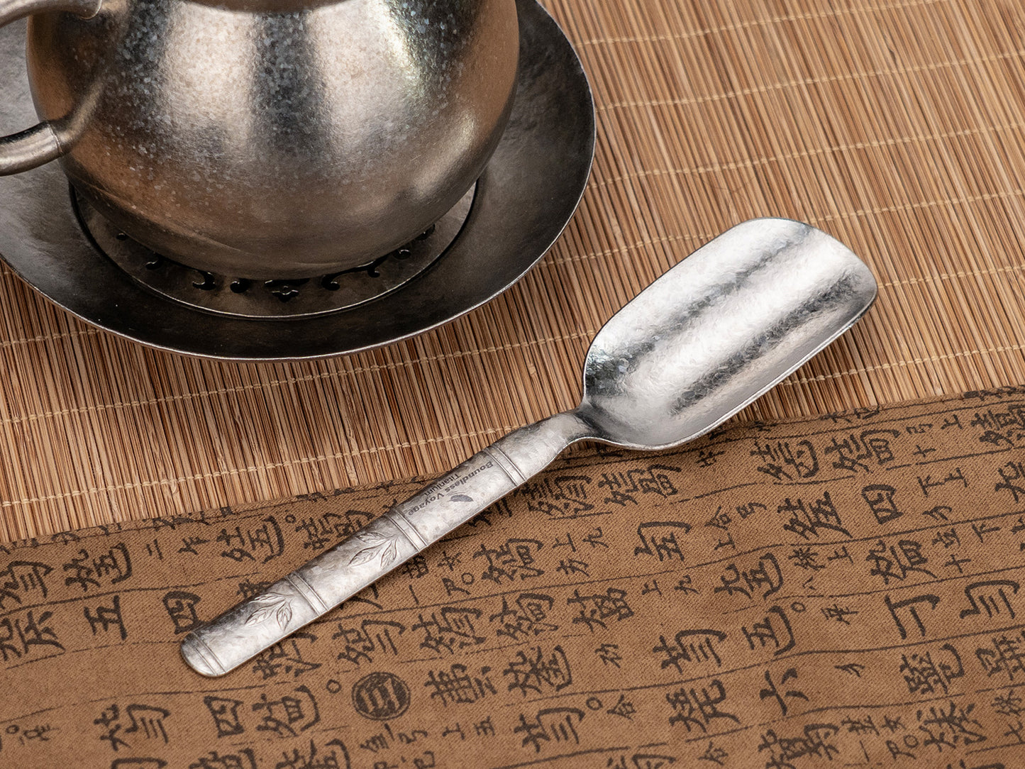 Boundless Voyage Titanium Tea Scoop, Lightweight Coffee Scoop for Camping Travel Home Outdoor Tableware with Carry Bag , Dishwasher Safe Ti1135T