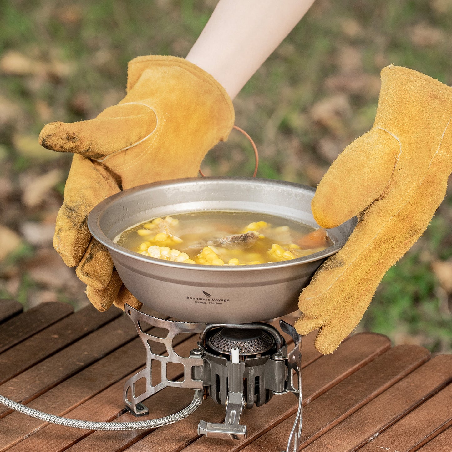 Boundless Voyage Titanium Bowl Rice Soup Salad Serving Bowl Ultralight Outdoor Camping Travel Durable Portable Tableware