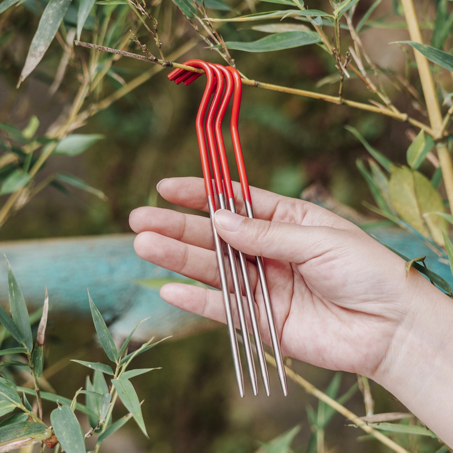 Boundless Voyage 16.5cm Titanium Alloy Tent Stakes | Ultralight Heavy Duty Ground Pegs, Portable Outdoor Camping Accessories, 8Pcs Pack Ti4002P