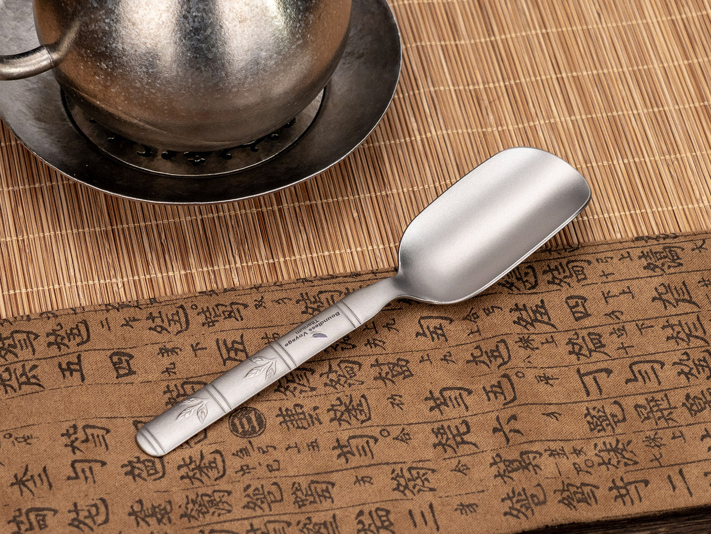 Boundless Voyage Titanium Tea Scoop, Lightweight Coffee Scoop for Camping Travel Home Outdoor Tableware with Carry Bag , Dishwasher Safe Ti1135T