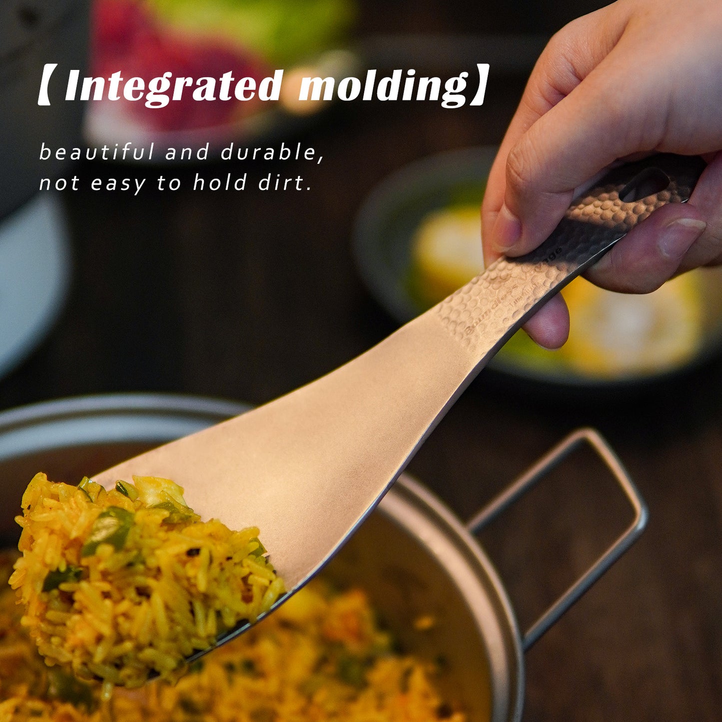 Boundless Voyage Titanium Rice Ladle Outdoor Camping Household Rice Meal Shovel Scoop Spoon Thickened Ti1079T