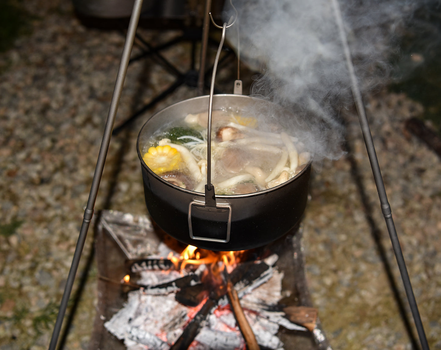 Boundless Voyage Titanium Food Steamer Pan & Stock Soup Pot, Portable Hanging Hot Pot Kitchenware for Outdoor Camping Picnic Travel Household Cooking Ti2112C- Ti2114C
