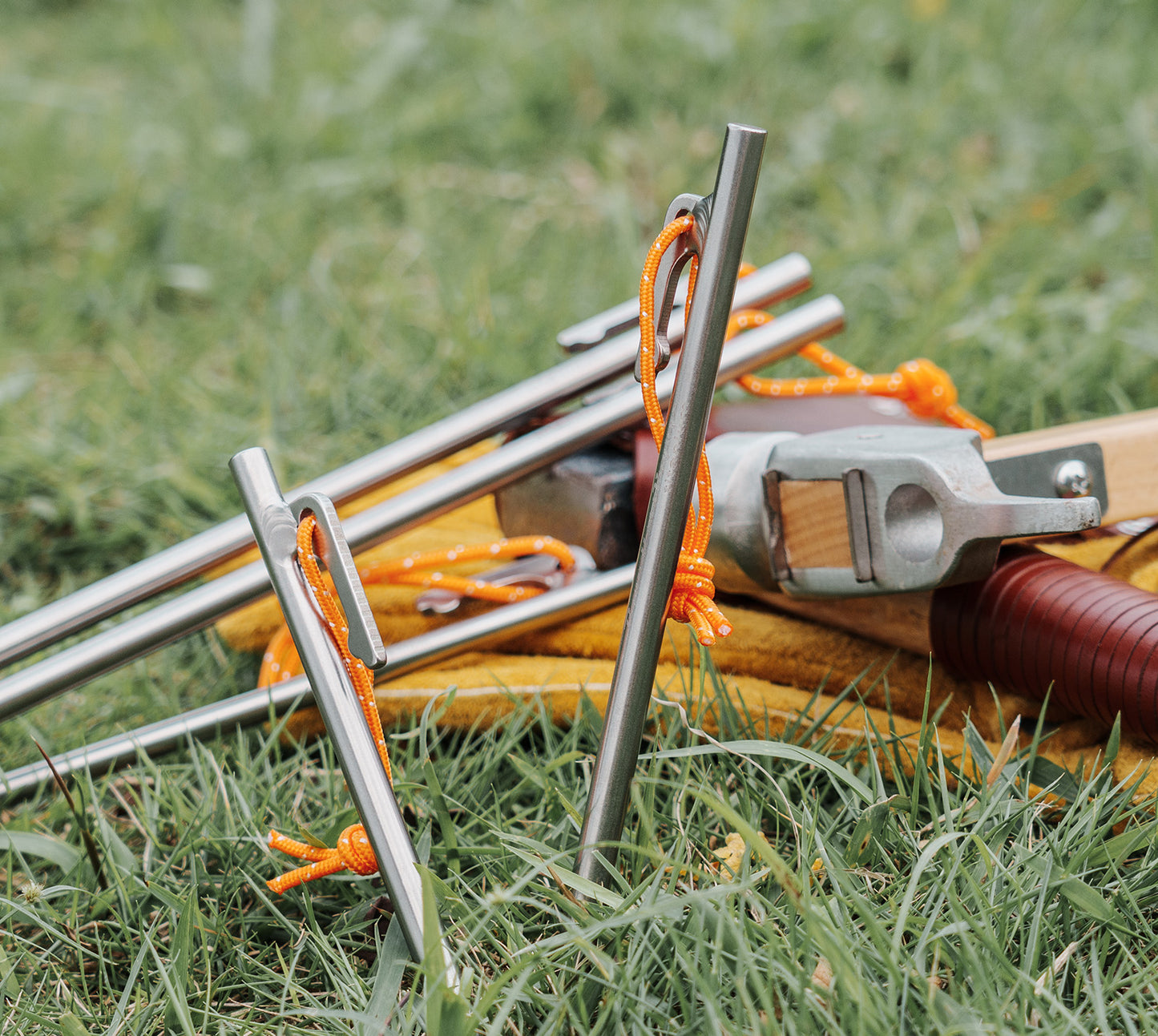 Boundless Voyage Multi-Size Titanium Alloy Tent Stakes | Ultralight Heavy Duty Ground Pegs, Portable Camping Accessories, Sizes 20/24/30/35/40cm, 4Pcs & 6Pcs Optional Sets Ti4012P