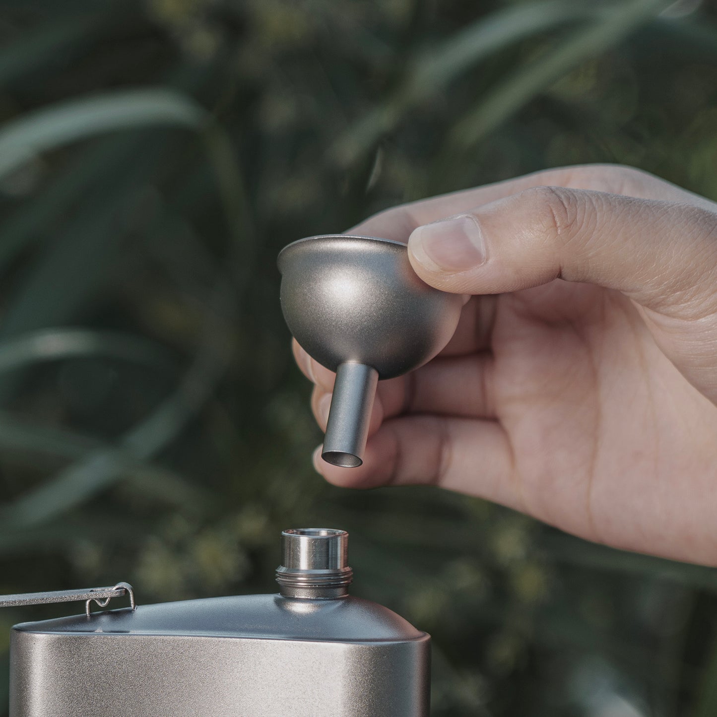 Boundless Voyage Titanium Funnel Flagon Accessories Multi-use Kitchen Funnel for Transferring Liquid, Fluid, Cooking Oils, Jam & Powder Ti3077D