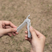 Boundless Voyage Titanium Hair Styling & Beard & Mustache Folding Pocket Comb, Portable EDC Accessories for Men and Women Ti9011O