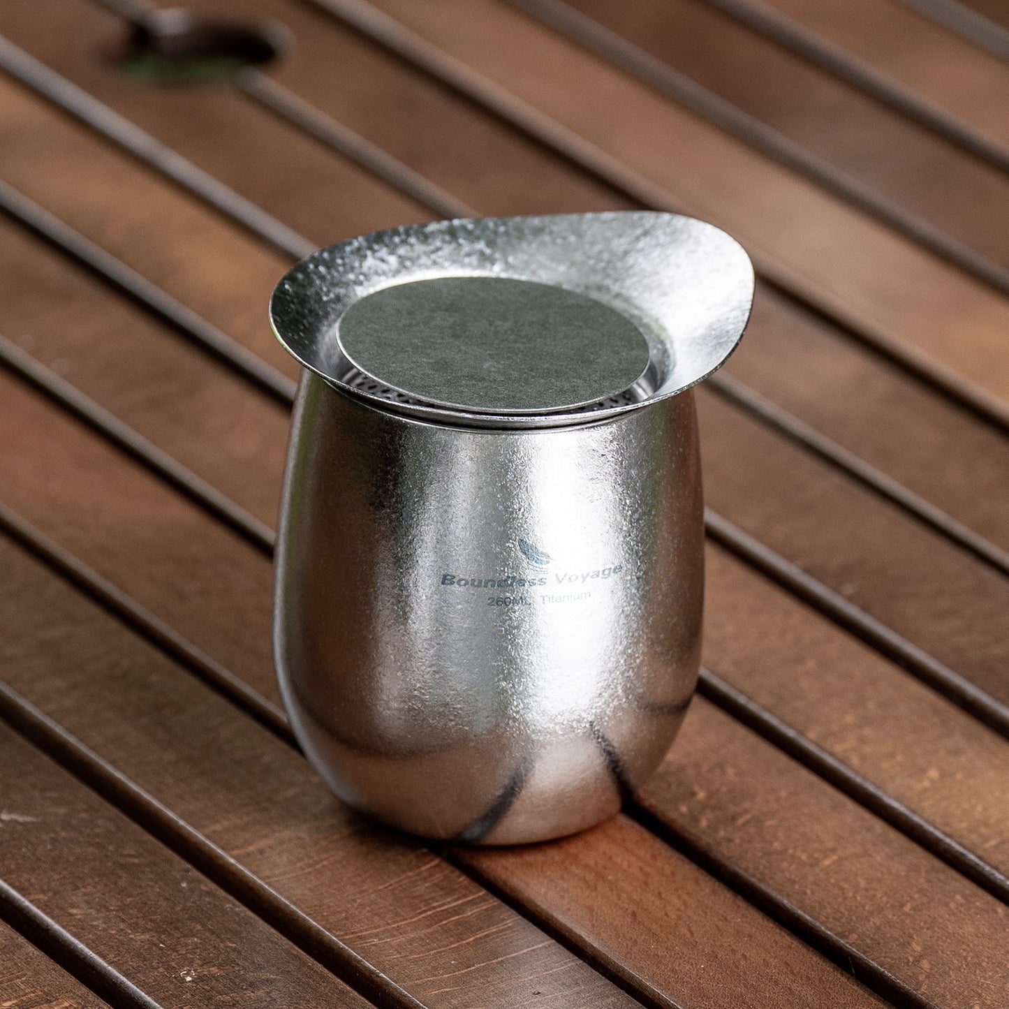 Boundless Voyage Titanium Double-Wall Egg-Shaped Cup 260ml Tea Coffee Mug for Camping Travel Home Ti3084D/Ti3084A