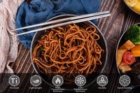 Boundless Voyage 23cm Pure Titanium Round Chopsticks | Ultralight Reusable Cutlery for Home Camping Travel Outdoor Dining Ti1002T