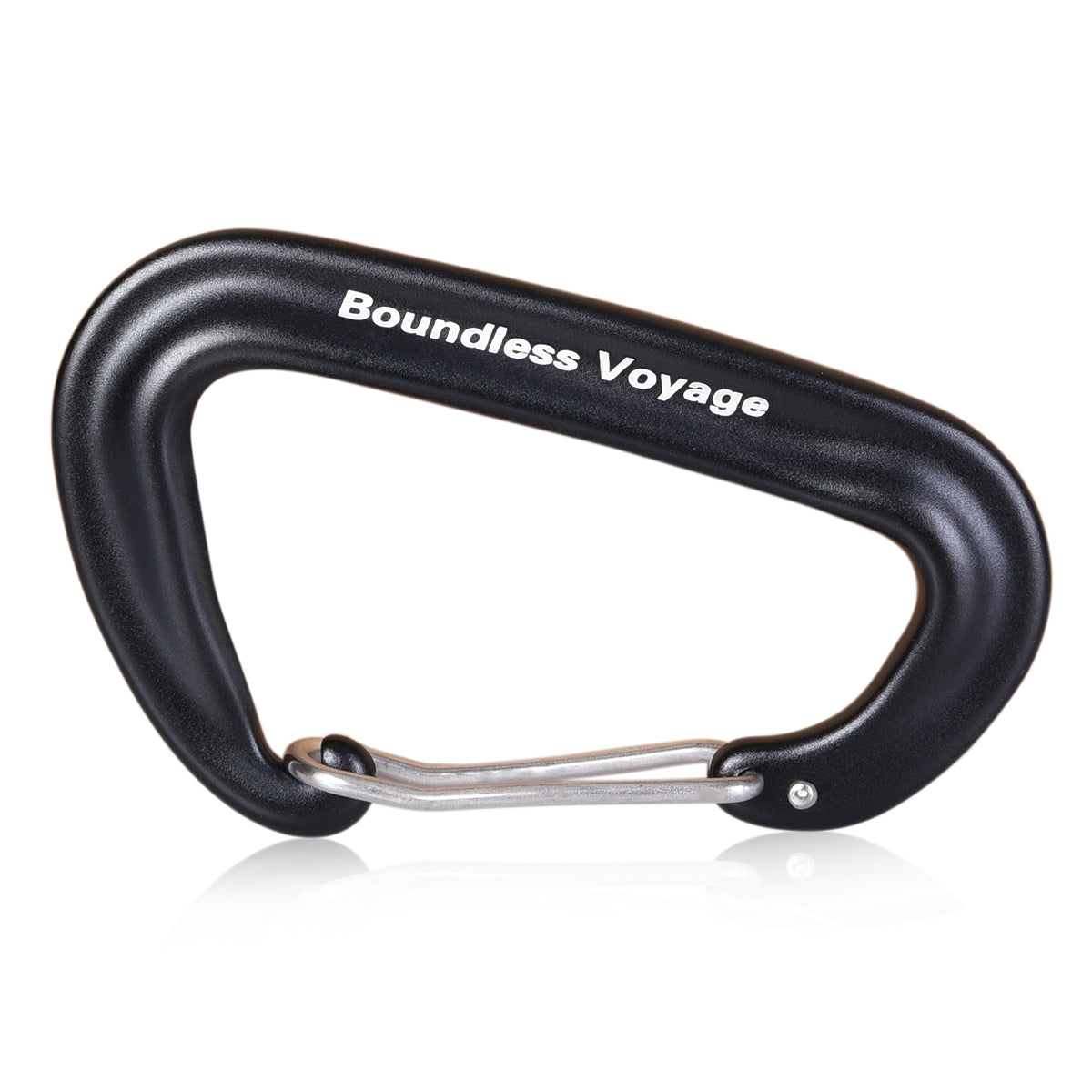 Boundless Voyage Aluminum‑Alloy Carabiners, 2Pcs /4Pcs /6Pcs Spring‑Loaded Utility Clips in Blue, Red, Black for Outdoor Camping, Keychains and Daily‑Use BV1026