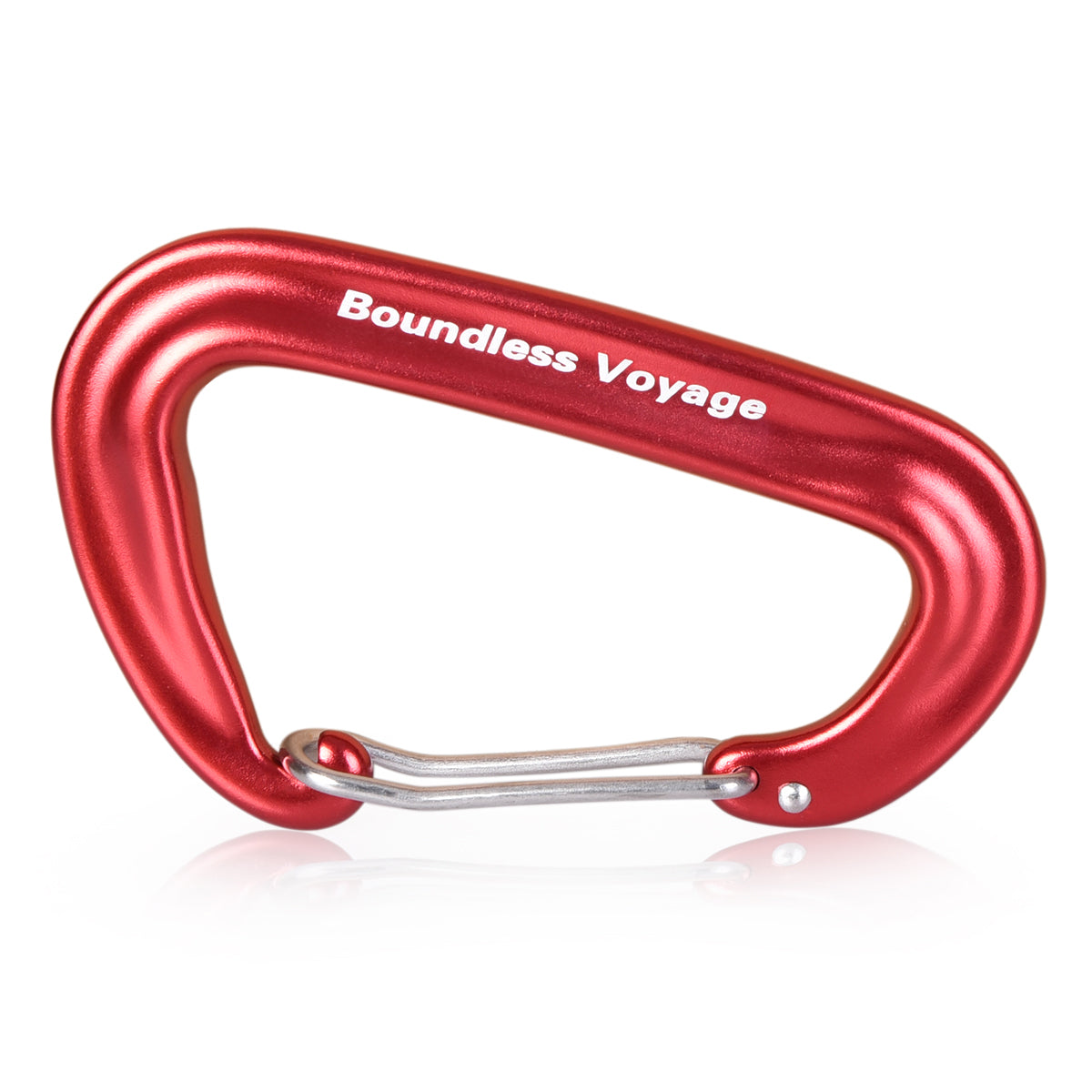 Boundless Voyage Aluminum‑Alloy Carabiners, 2Pcs /4Pcs /6Pcs Spring‑Loaded Utility Clips in Blue, Red, Black for Outdoor Camping, Keychains and Daily‑Use BV1026