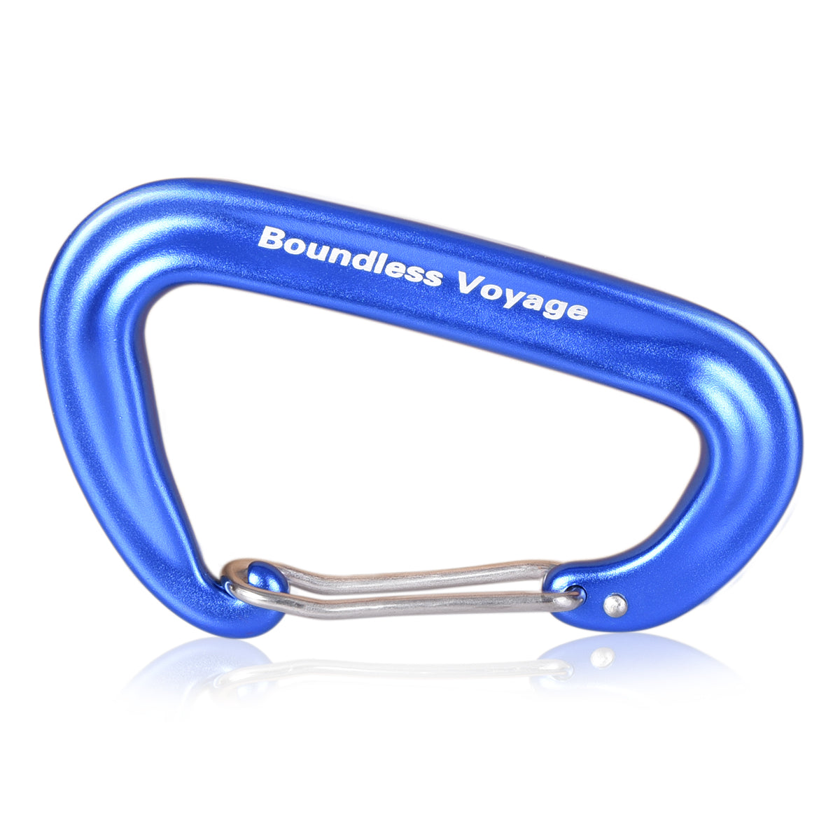 Boundless Voyage Aluminum‑Alloy Carabiners, 2Pcs /4Pcs /6Pcs Spring‑Loaded Utility Clips in Blue, Red, Black for Outdoor Camping, Keychains and Daily‑Use BV1026