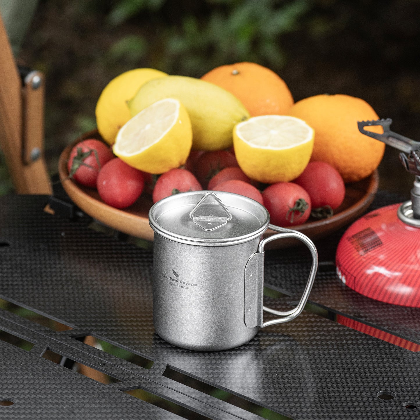 Boundless Voyage Titanium Mug with Lid Crystalline Finish 150ml to 950ml Ultralight for Camping Hiking Ti3038D Ti3043D