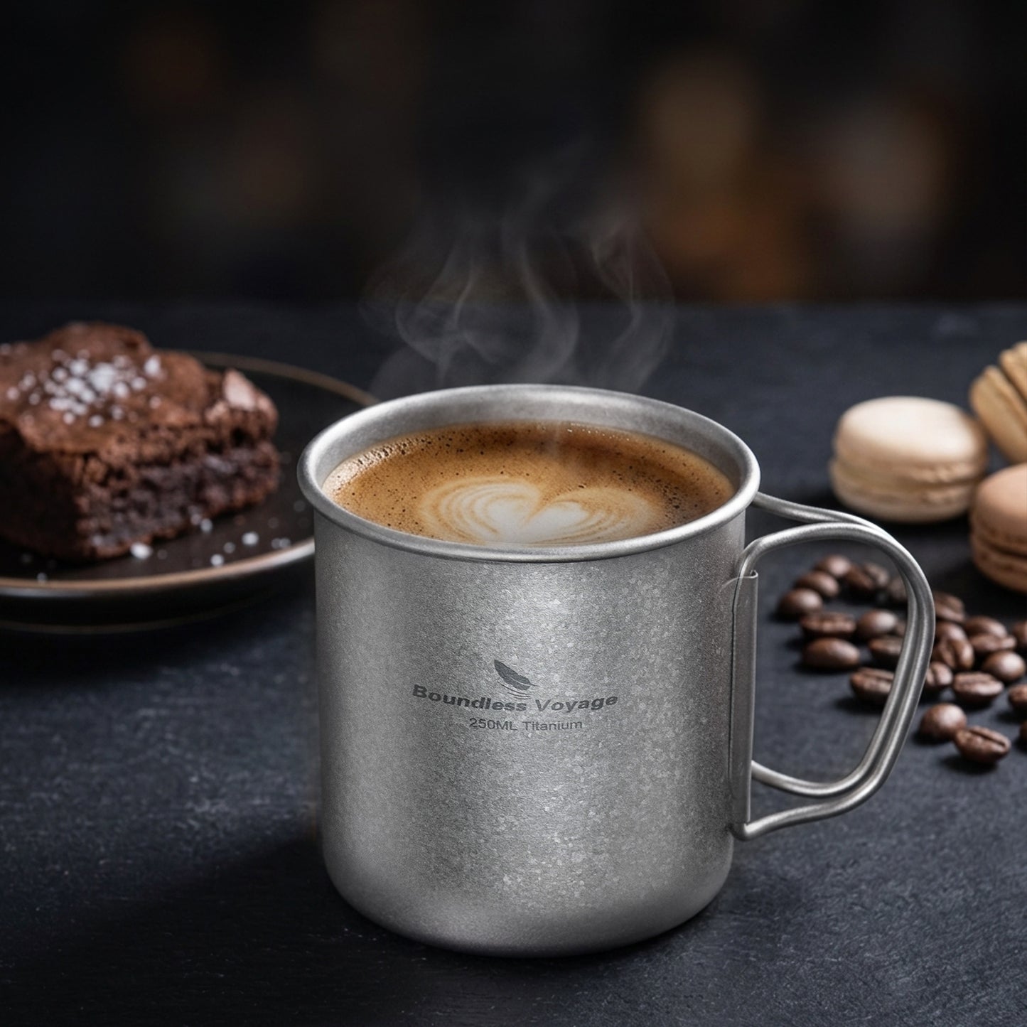 Boundless Voyage Titanium Mug with Lid Crystalline Finish 150ml to 950ml Ultralight for Camping Hiking Ti3038D Ti3043D