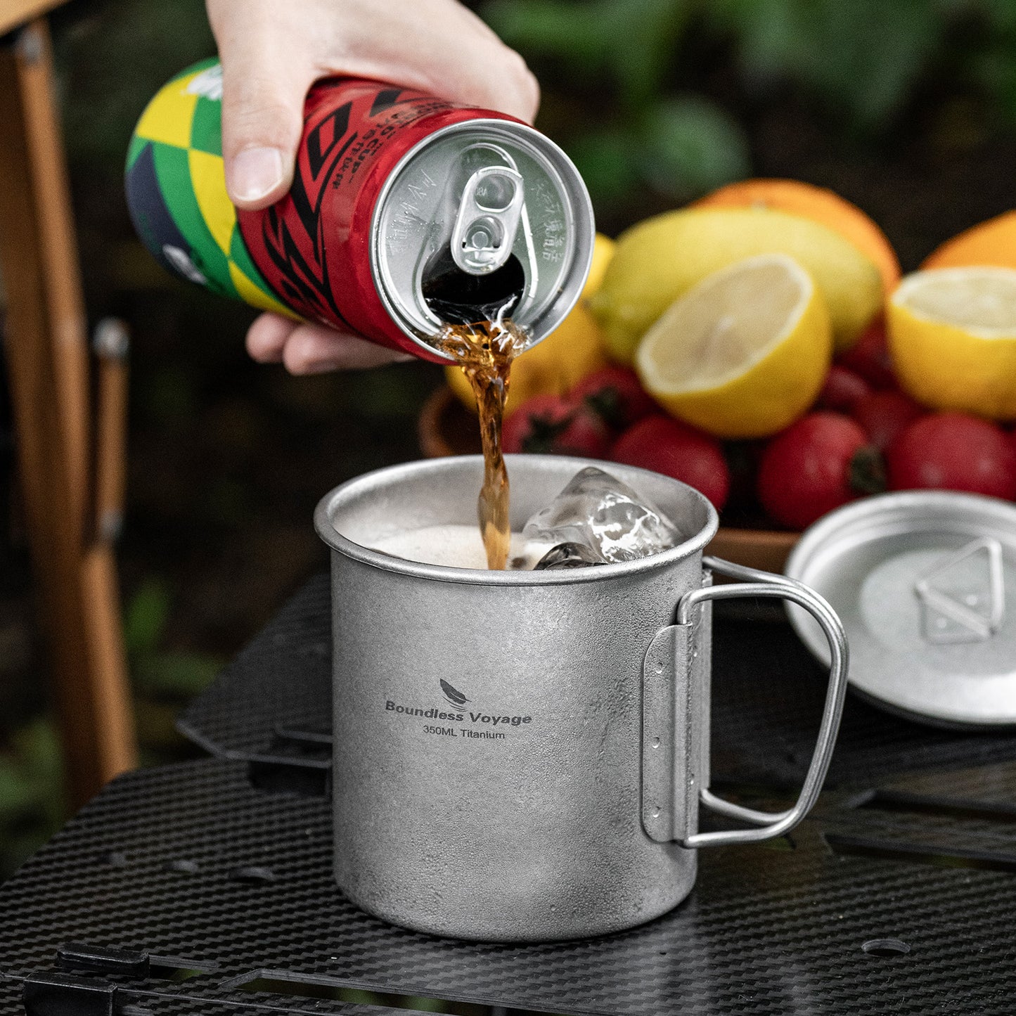 Boundless Voyage Titanium Mug with Lid Crystalline Finish 150ml to 950ml Ultralight for Camping Hiking Ti3038D Ti3043D