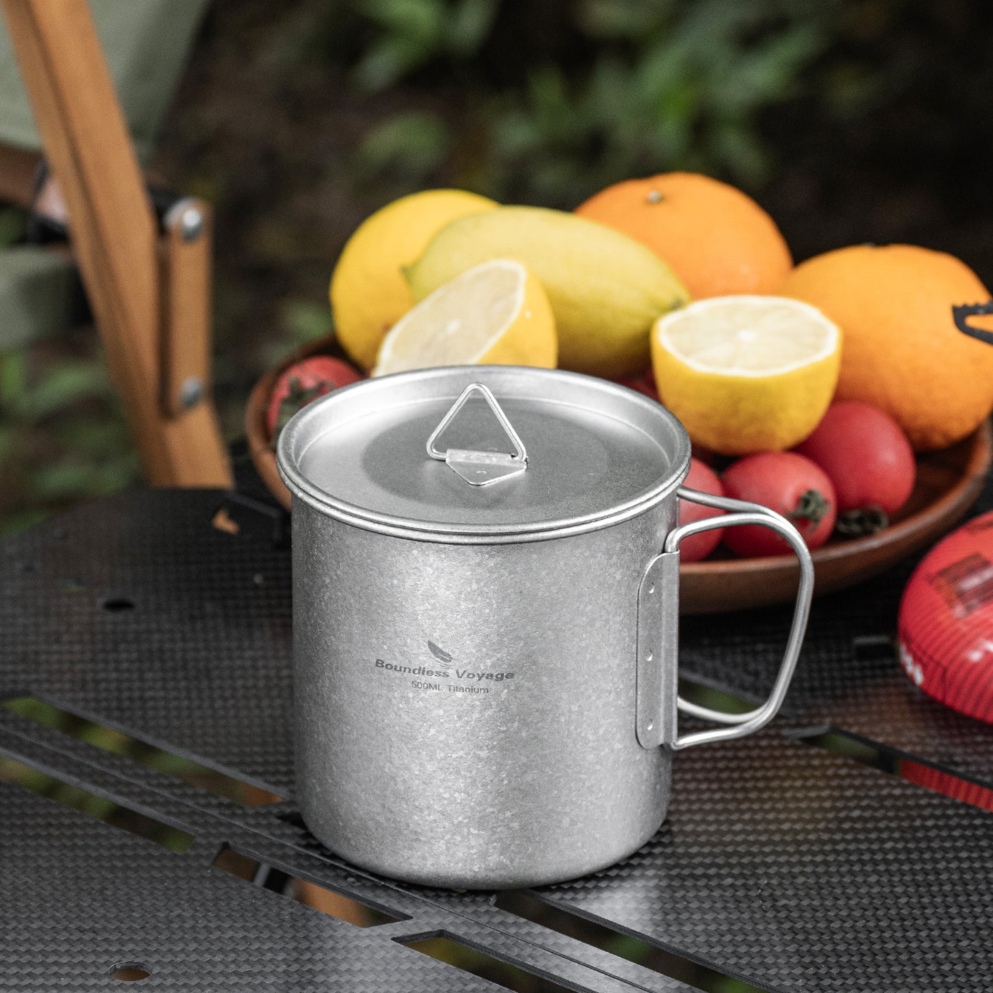 Boundless Voyage Titanium Mug with Lid Crystalline Finish 150ml to 950ml Ultralight for Camping Hiking Ti3038D Ti3043D
