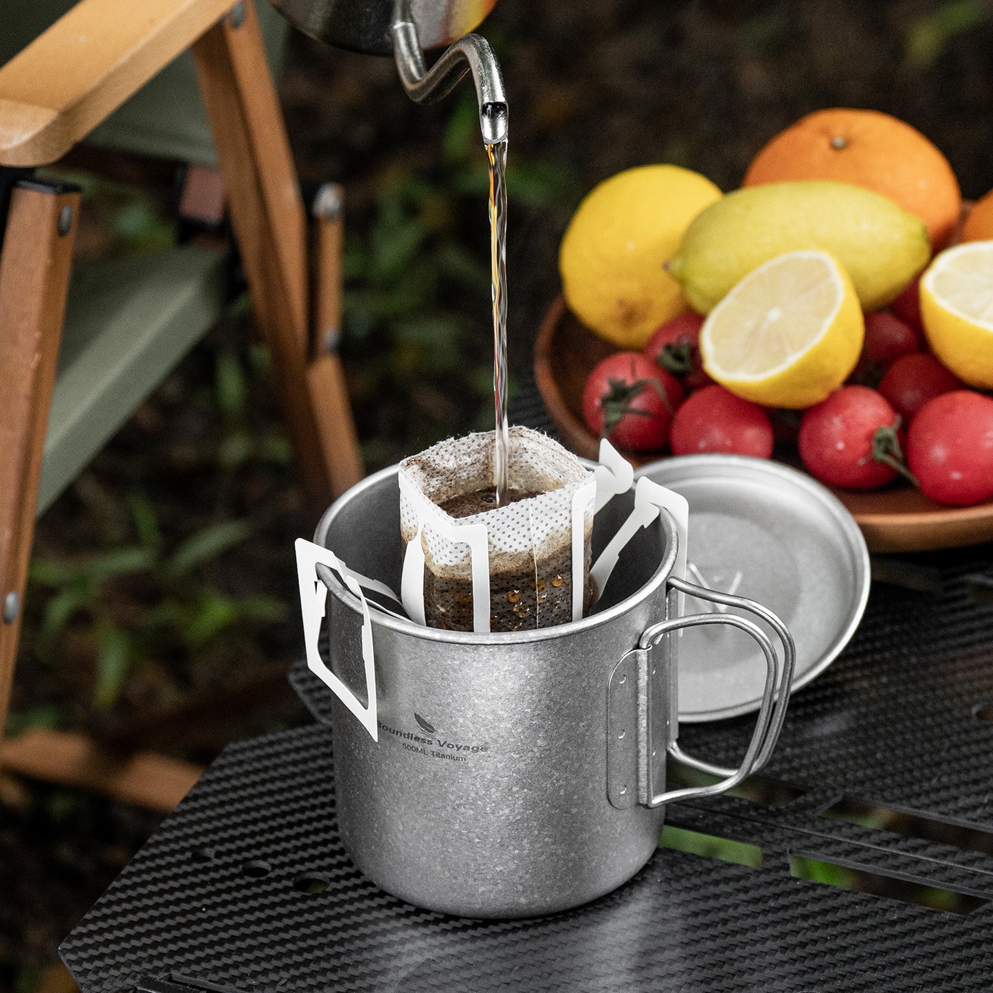 Boundless Voyage Titanium Mug with Lid Crystalline Finish 150ml to 950ml Ultralight for Camping Hiking Ti3038D Ti3043D