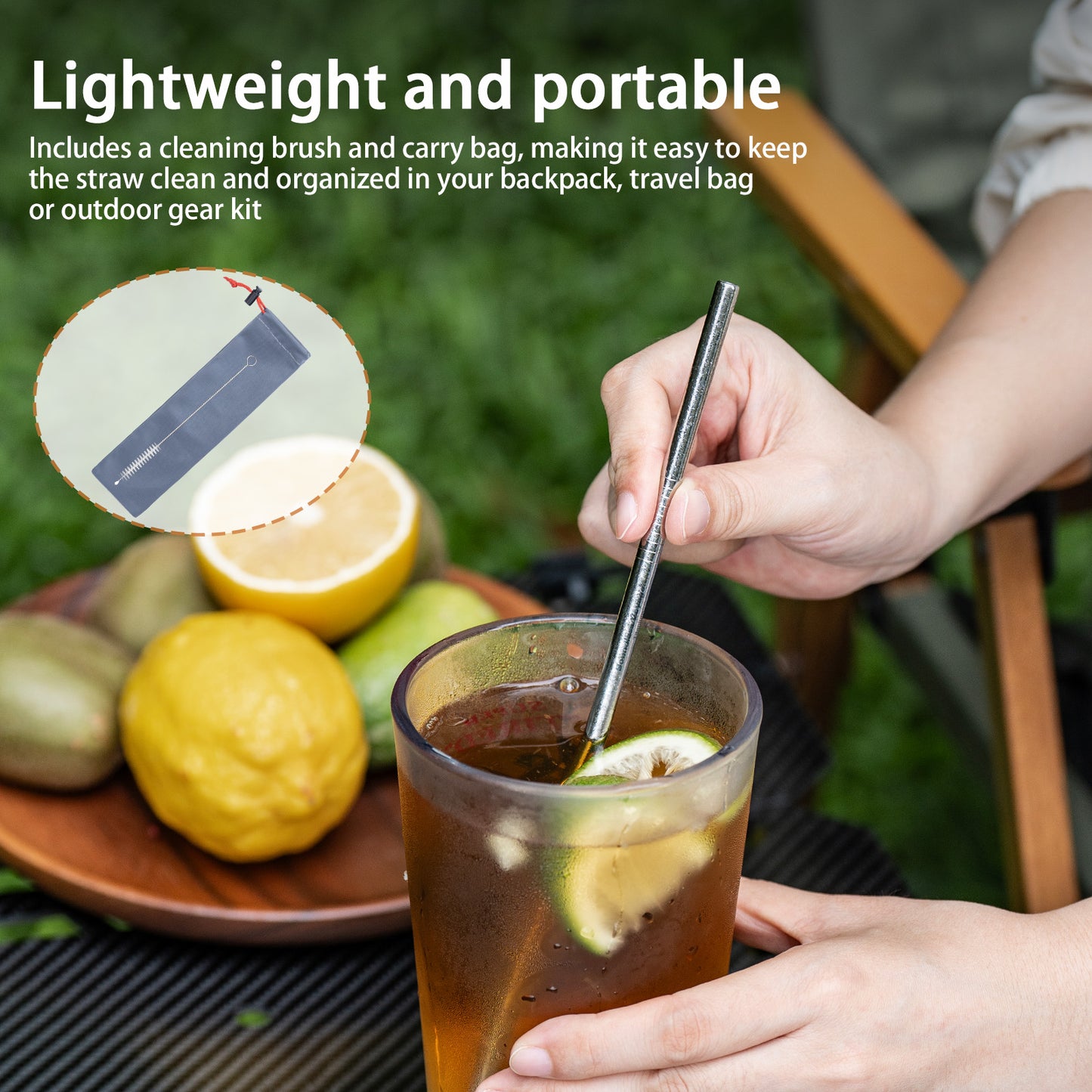 Boundless Voyage Titanium Drinking Straws, Reusable Pure Titanium Metal Straws 6mm 8mm Ti1016T Ti1017T