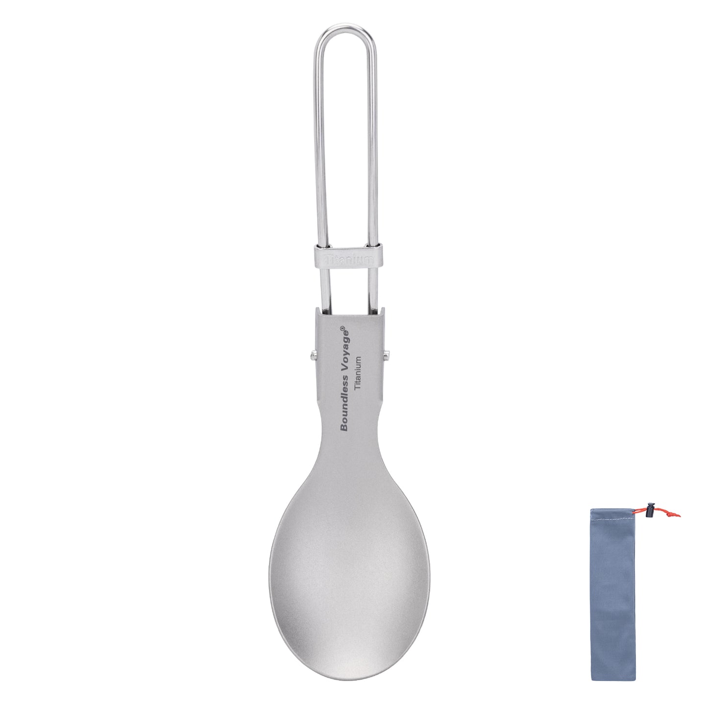 Boundless Voyage Titanium SpoonPortable Folding Tableware  for Home Camping Restaurants Ti1021T