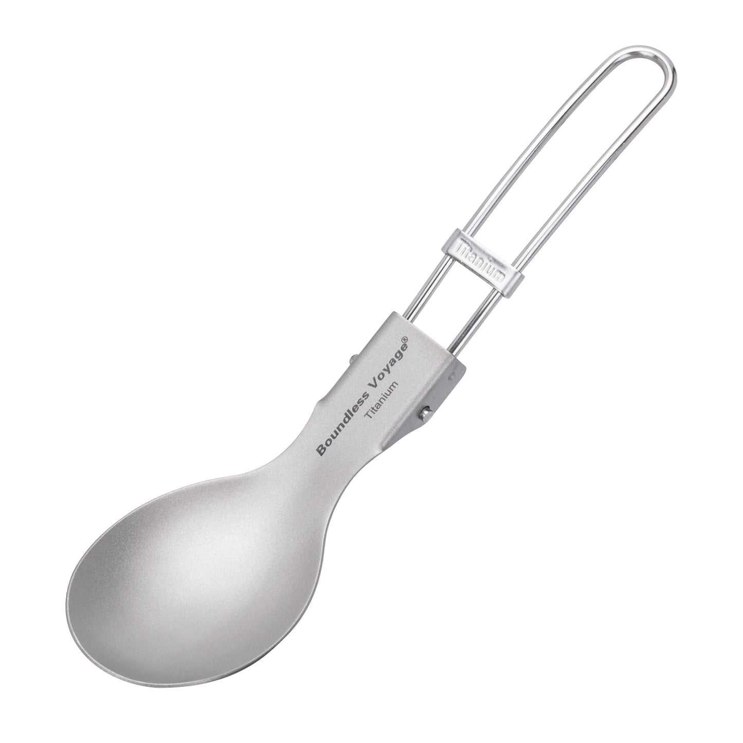 Boundless Voyage Titanium SpoonPortable Folding Tableware  for Home Camping Restaurants Ti1021T