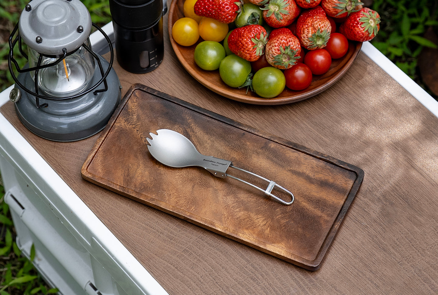 Boundless Voyage Titanium SpoonPortable Folding Tableware  for Home Camping Restaurants Ti1021T