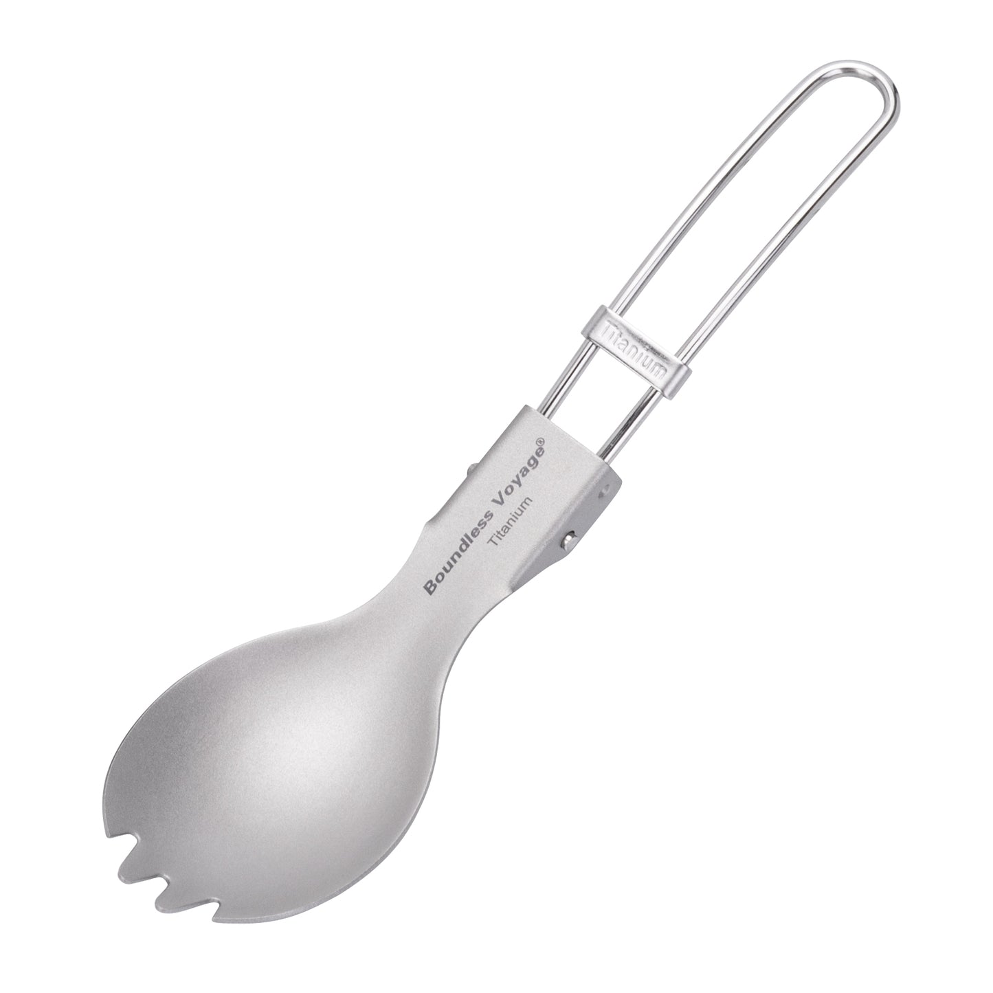 Boundless Voyage Titanium SpoonPortable Folding Tableware  for Home Camping Restaurants Ti1021T