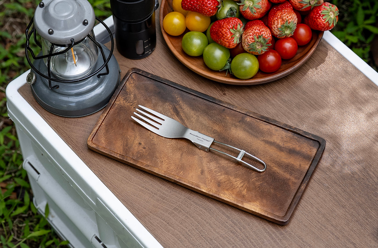 Boundless Voyage Titanium SpoonPortable Folding Tableware  for Home Camping Restaurants Ti1021T