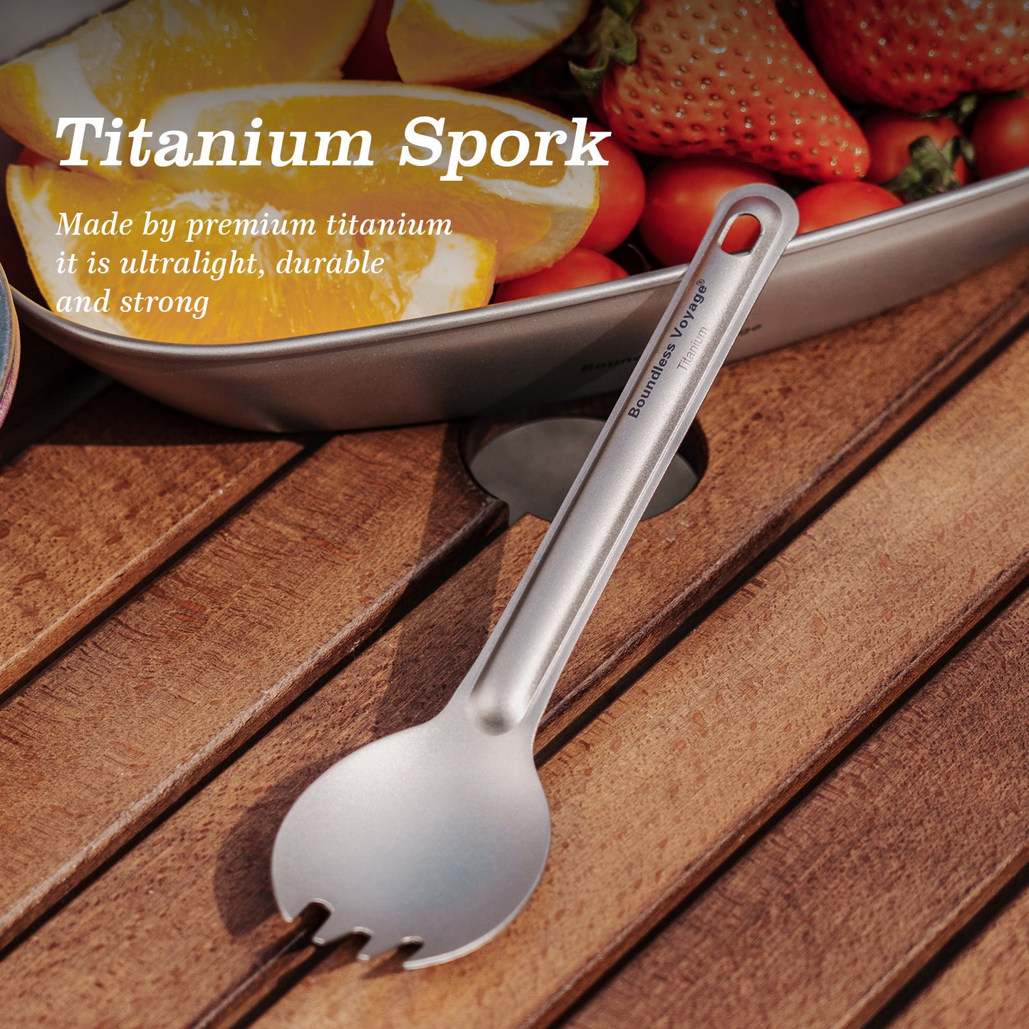 Boundless Voyage Titanium Spoon & Spork Camping Tableware Outdoor Flatware with Storage Bag Cooking Utensils for Kitchen Ti1036T-1037T
