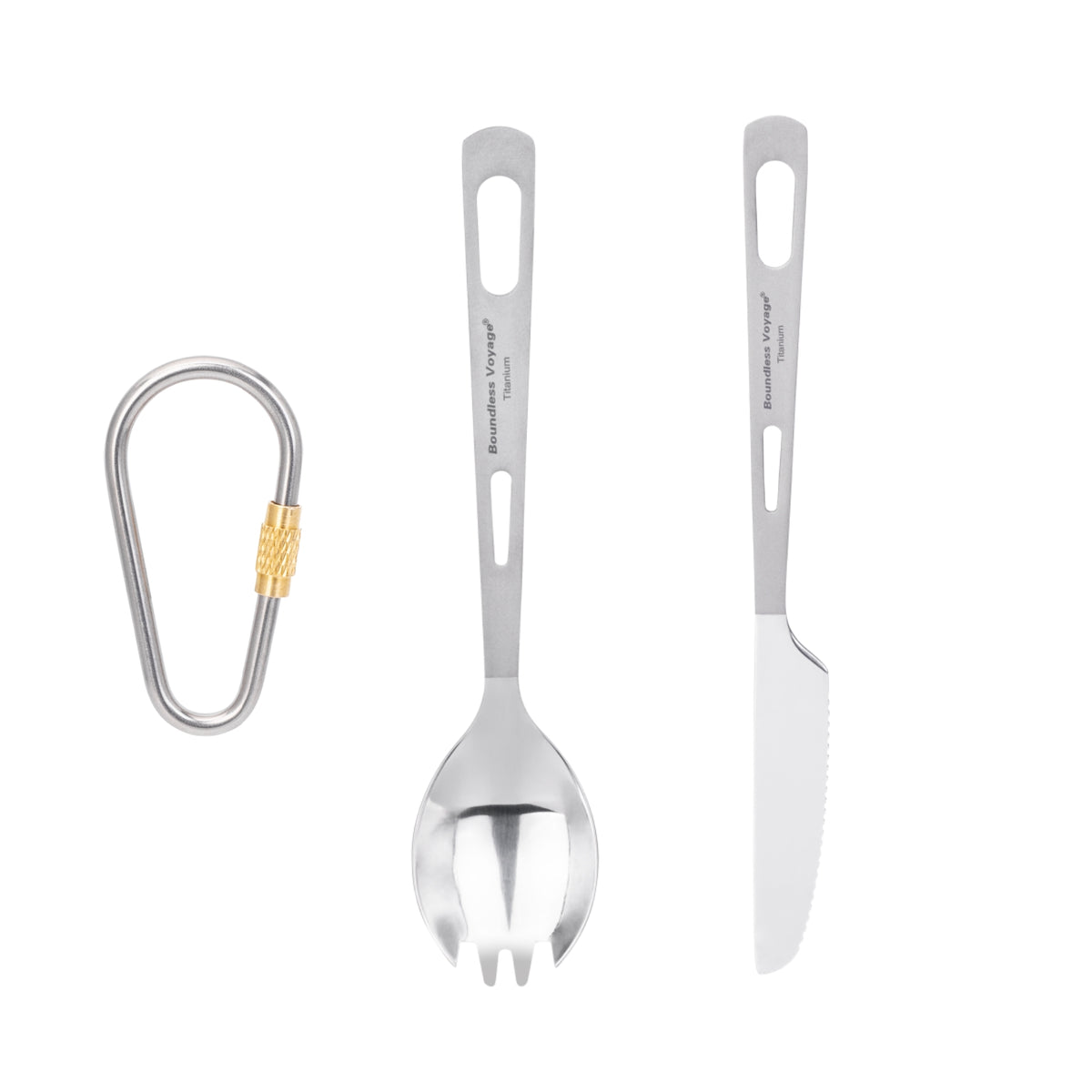 Boundless Voyage Titanium Cutlery Spoon Fork Knife Chopsticks Ultralight Tableware for Camping Hiking Ti1041T-Ti1054T