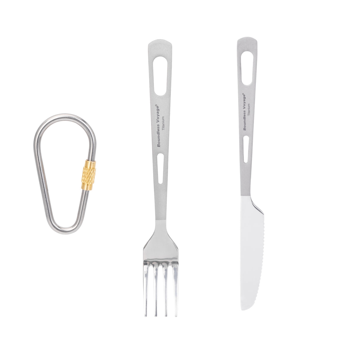 Boundless Voyage Titanium Cutlery Spoon Fork Knife Chopsticks Ultralight Tableware for Camping Hiking Ti1041T-Ti1054T