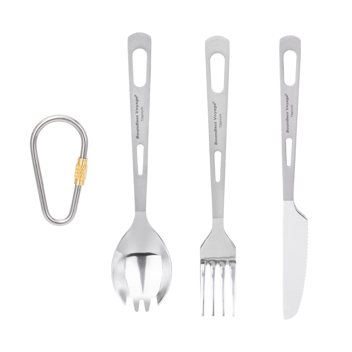 Boundless Voyage Titanium Cutlery Spoon Fork Knife Chopsticks Ultralight Tableware for Camping Hiking Ti1041T-Ti1054T