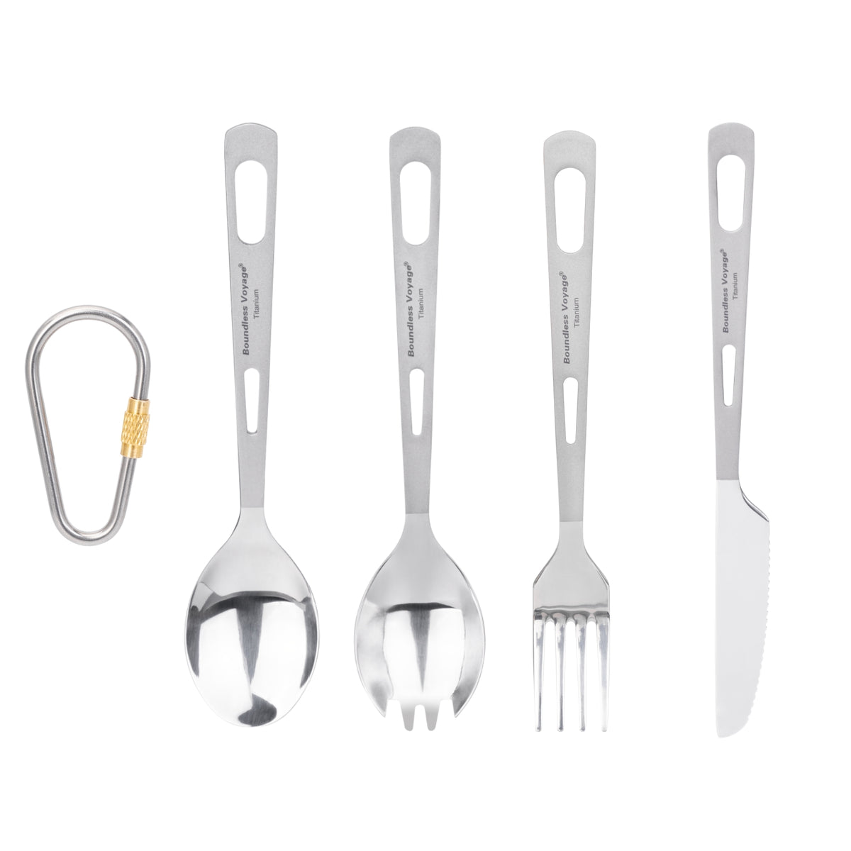 Boundless Voyage Titanium Cutlery Spoon Fork Knife Chopsticks Ultralight Tableware for Camping Hiking Ti1041T-Ti1054T