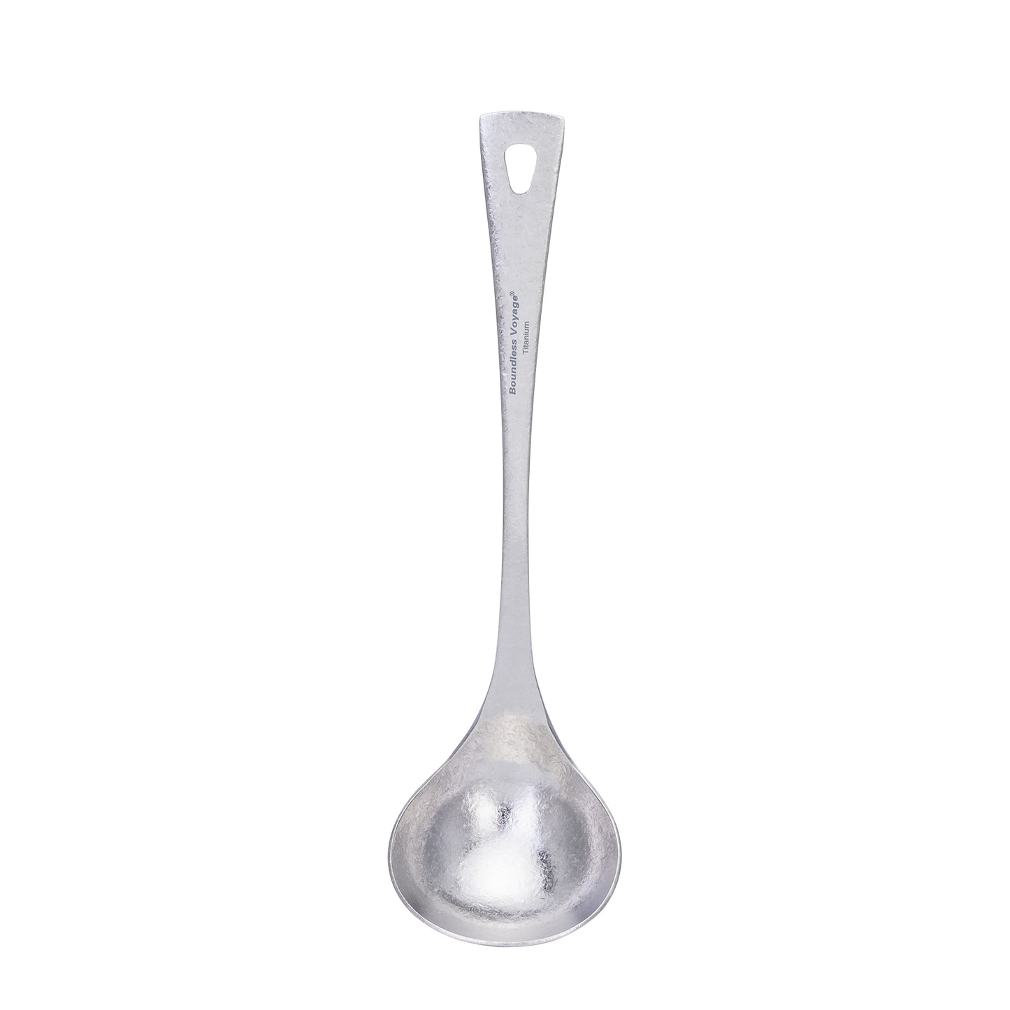 Boundless Voyage Titanium Long Handle Ladle Soup Spoon Thickeness Tableware Porridge Stew Sauce Deep-bowled Ladle Scoop Kitchen Cooking Utensils Ti1059T