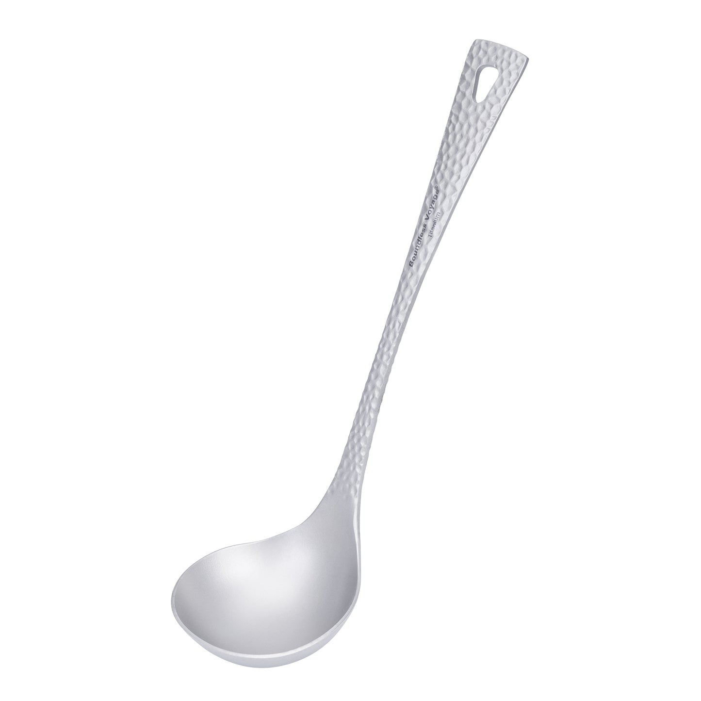 Boundless Voyage Titanium Camping Tableware Resuable Round Soup Spoon for Home Travel Hiking Ti1060T
