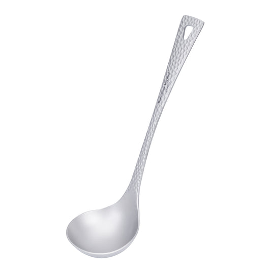 Boundless Voyage Titanium Camping Tableware Resuable Round Soup Spoon for Home Travel Hiking Ti1060T