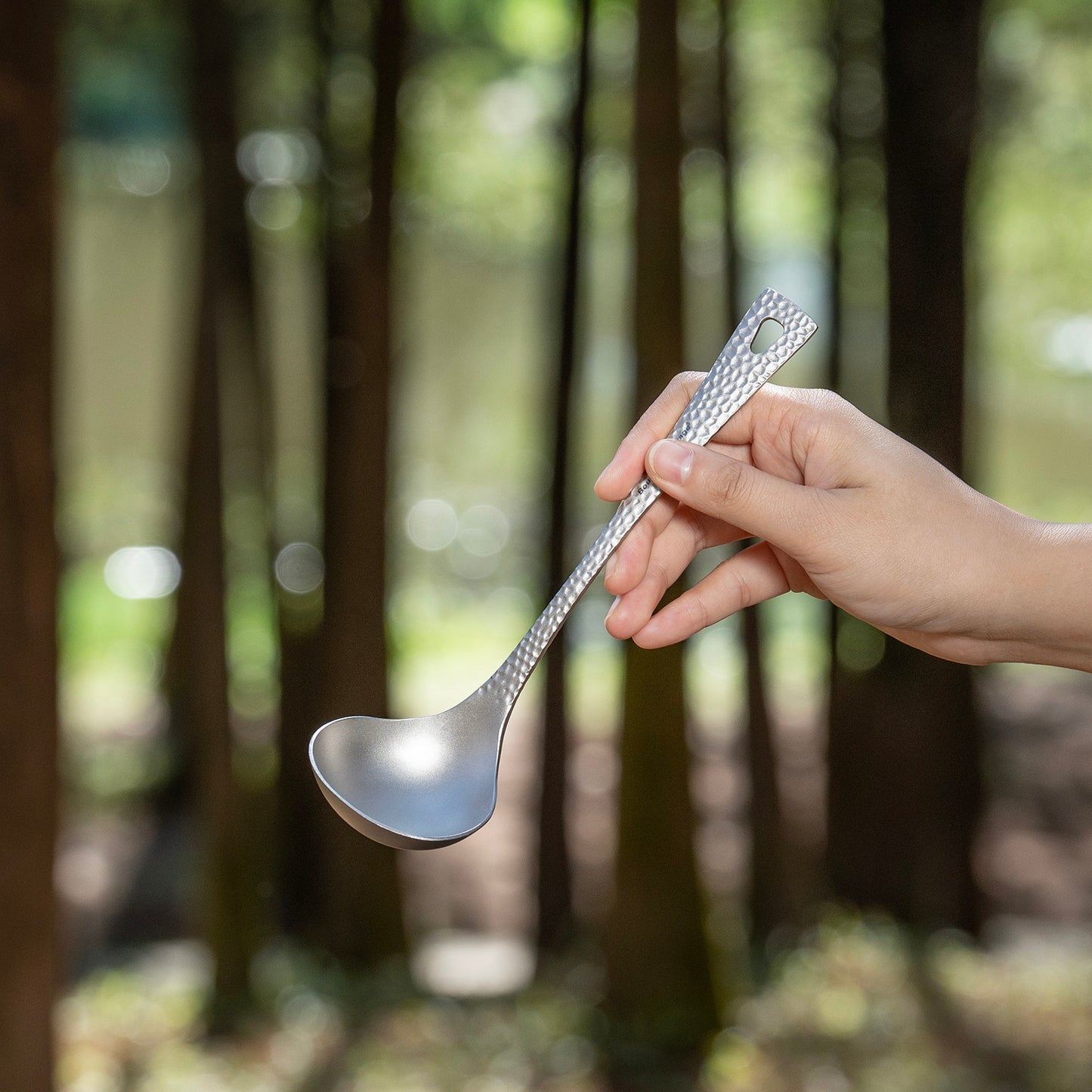 Boundless Voyage Titanium Long Handle Ladle Soup Spoon Thickeness Tableware Porridge Stew Sauce Deep-bowled Ladle Scoop Kitchen Cooking Utensils Ti1060T